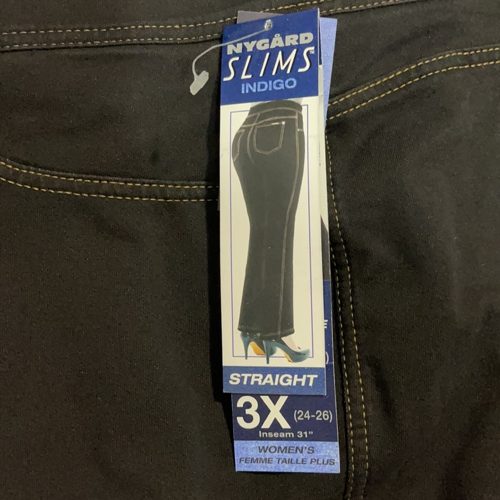 Nygard Slim Straight Leg tall plus size 3X